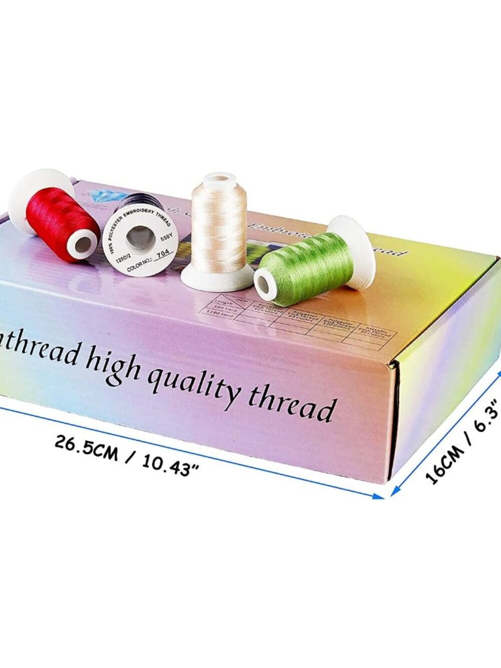 40 Colors Polyester Embroidery Machine Thread Kit - Picture 5 of 6
